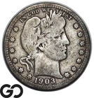 1903-O Barber Quarter, Tough New Orleans Issue