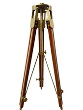 Collectible Wooden Tripod Brass Finish 60'' in Extended Nautical Tripod