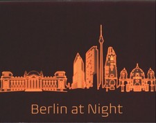 Cavalier Postcards Berlin at Night Skyline Art Postcard UK Made HH7