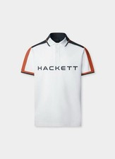 Hackett Heritage London Classic Fit Short Sleeve Multi Polo White
