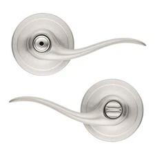  97300-817 Tustin Traditional Wave Bedroom/Bathroom Locking Door Lever Privacy