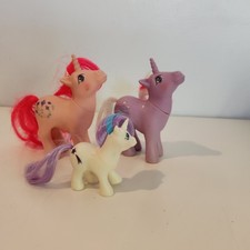 Vintage Hasbro My Little Pony MLP G1 Unicorn Lot of 3