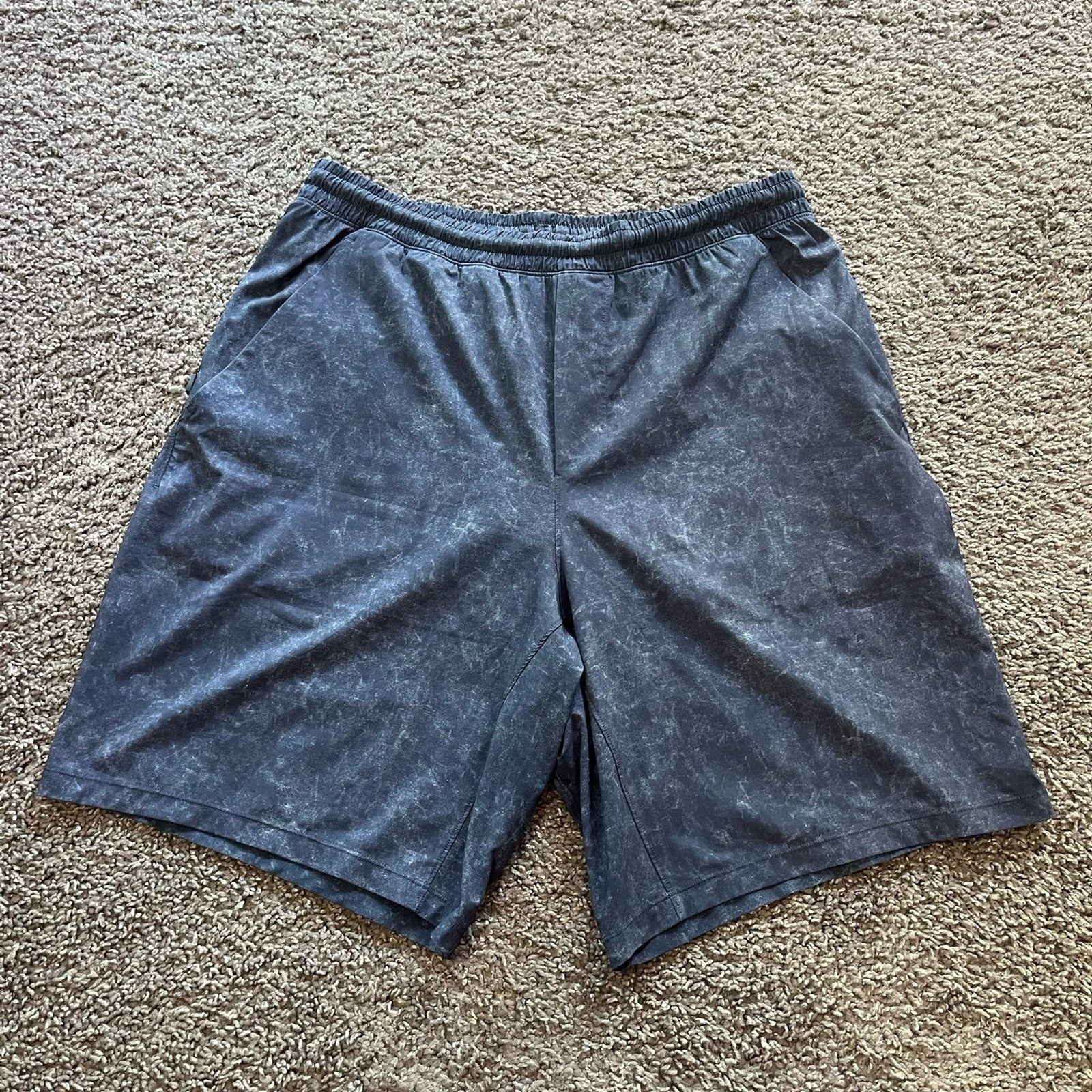 Lululemon Pace Breaker 9” Lined Shorts Gravel Dust Iron Blue Grey Mens Large