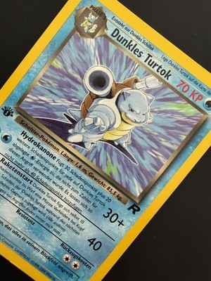 Dunkles Turtok 20/82 Team Rocket 1 Edition Pokemon Karte Sammlung Dark Blastoise