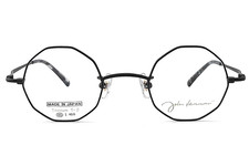 John Lennon Round Eyewear Glasses Frame JL-1129 c.4 Black 43 24-143 w/Case