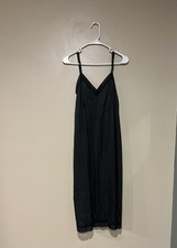Vintage Lorraine Antron III Size40 Black Lace Long Night Gown Coquette Feminine