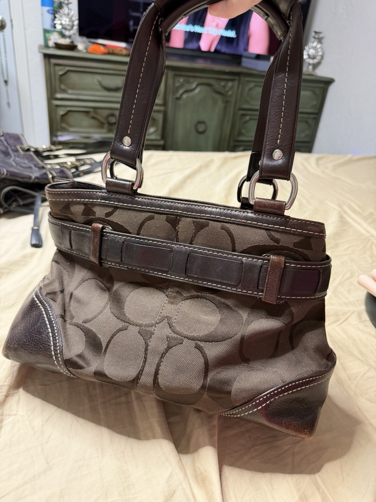 COACH HAMPTON SIGNATURE PYTHON BAG 10262 Vintage … - image 8