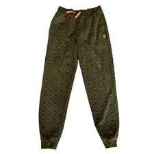 True Religion Youth Large Monogram Jogger Sweatpants Olive Green Y2K