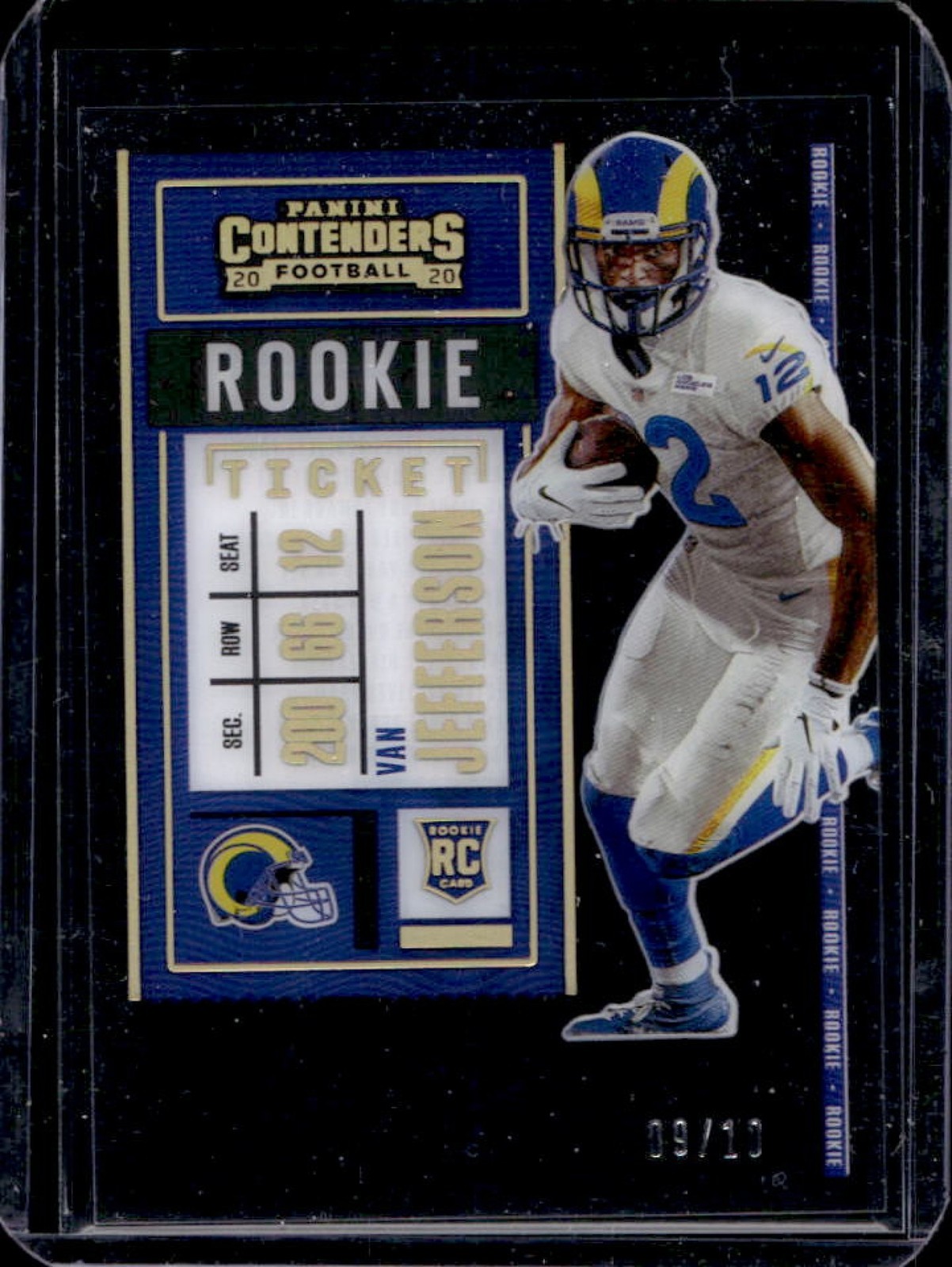 Van Jefferson Panini Contenders #124 Variation Autograph Clear
