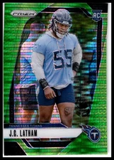 2024 Panini Prizm #334 J.C. Latham Neon Green Pulsar