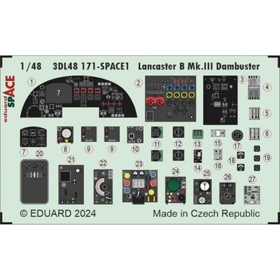 EDUARD 3DL48171 LANCASTER B MK.III DAMBUSTER SPACE 1/48 SPACE FOR HKM