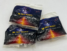 Pro Select Wood Golf Tees 2 1/8 Inch 90 Pack Natural White Wooden Golf Tees New