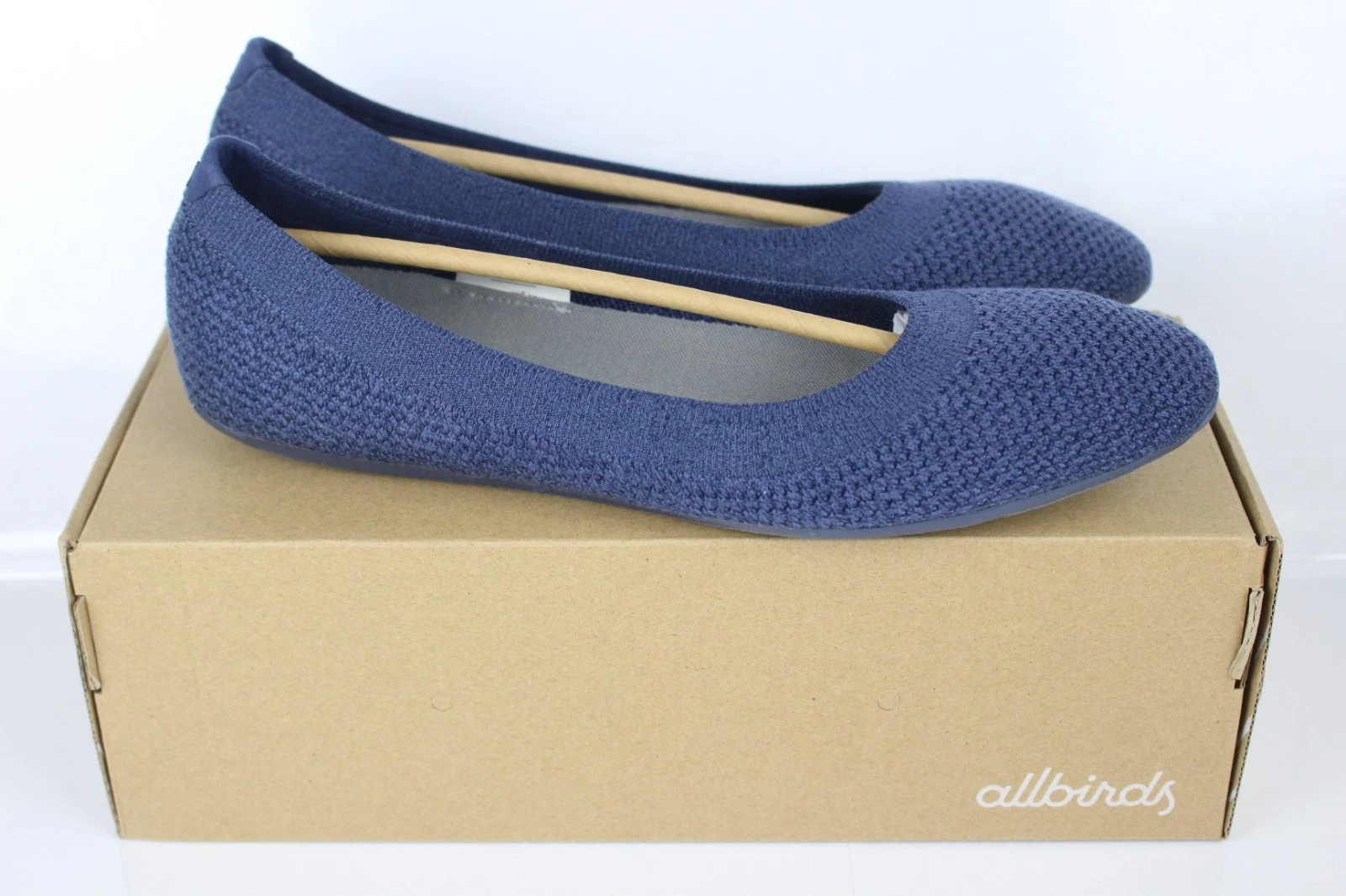 Allbirds Women's Tree Breezer Slip On Ballet Flats Hazy Indigo Blue