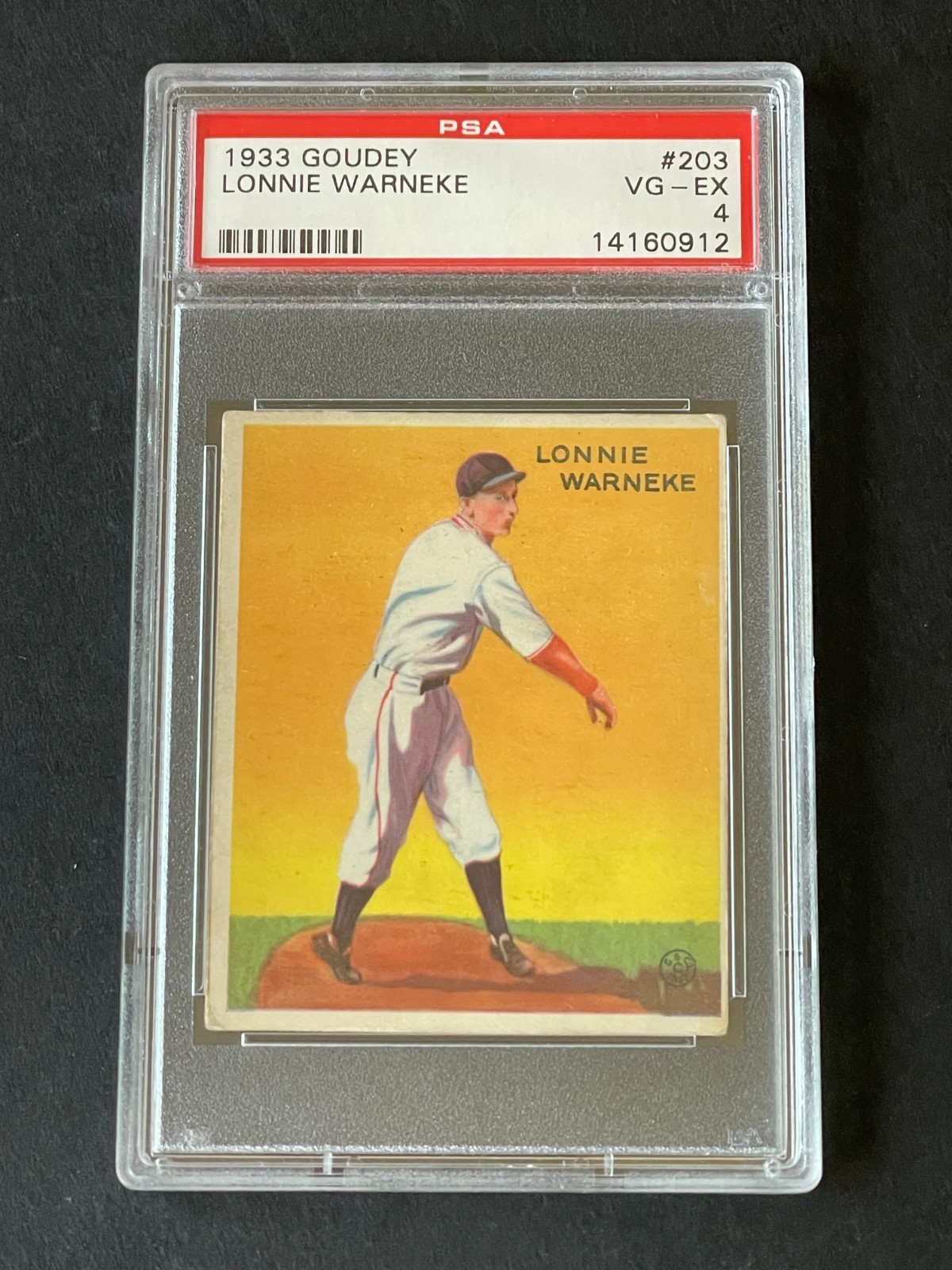 1933 Goudey Lonnie Warneke PSA 4 VG-EX #203