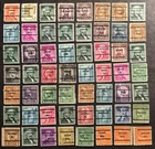 UNITED STATES BUREAU U.S. PRECANCELLED SHEET PRINT ENDS STAMP COLLECTION (160)