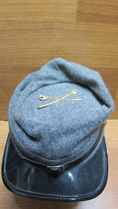 Vintage Civil War Reenactment Confederate CSA Grey Hat Cap Snapback