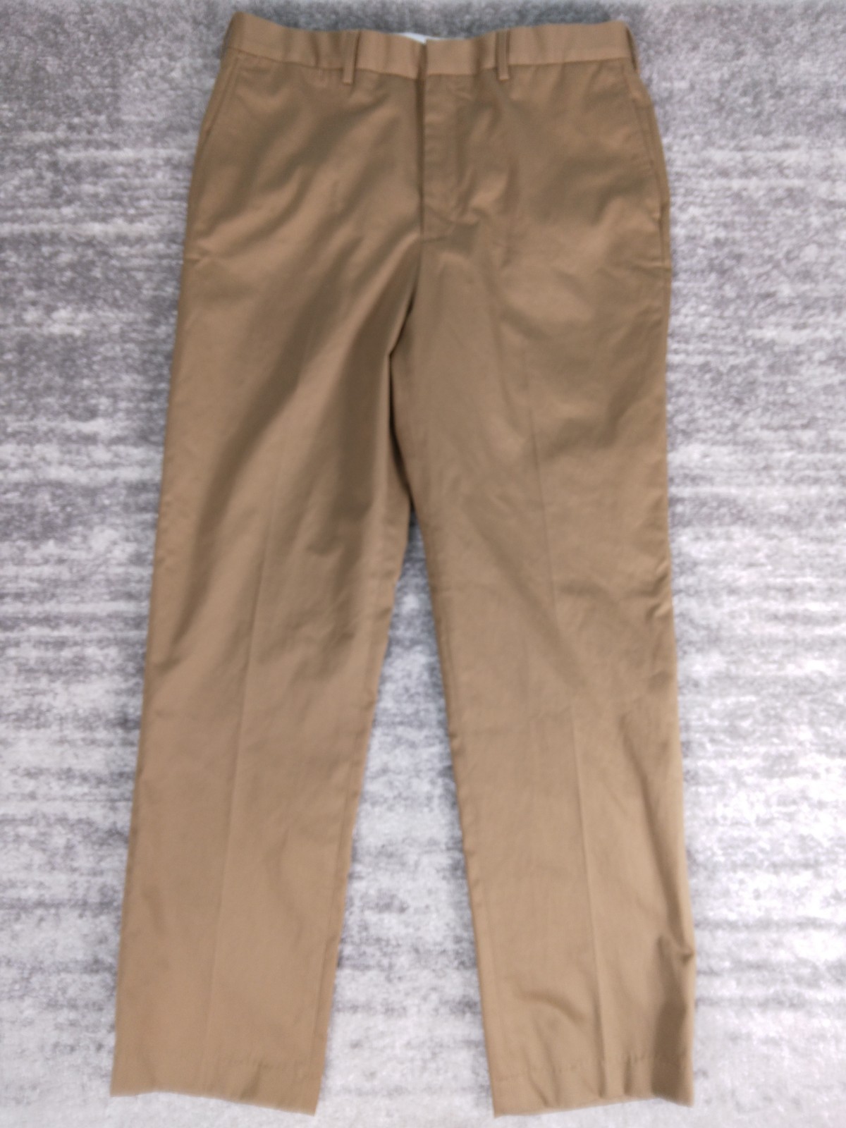 Lands' End Men's Pants 34 Long Brown Twill Traditional Fit  No Iron 34x32