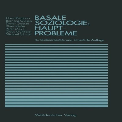 Basale Soziologie Hauptprobleme Springer Nature B.V. Paperback Sp