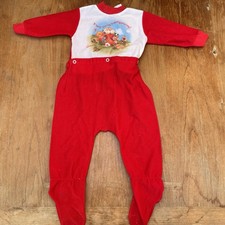 VTG 80s Lullaby Land Strawberry Shortcake Baby Footed Jump Suit 12 Mos