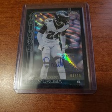 2025 Topps Chrome Andrew Mukuba Black Wave Auto Refractor Rookie RC 1/10 RARE