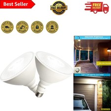 2-Pack Par38 LED Flood Light Bulbs 15W Waterproof Dimmable 3000K Soft White