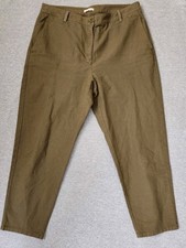Eileen Fisher Pants Womens Hemp Stretch Green Tapered Organic Cotton 0102