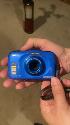 Nikon COOLPIX W100 Waterproof Digital Camera Blue Tested Working +