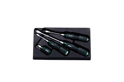 Nepros NTD1M04, Plastic Grip Flat Screwdriver Set (4pcs.)