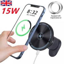 Wireless Car Charger 15W Fast Charging Phone Holder Automatic Clamping Mount UK