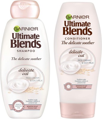 Garnier Ultimate Blends Shampoo & Conditioner Set | Zarter Hafer mit Reis... 