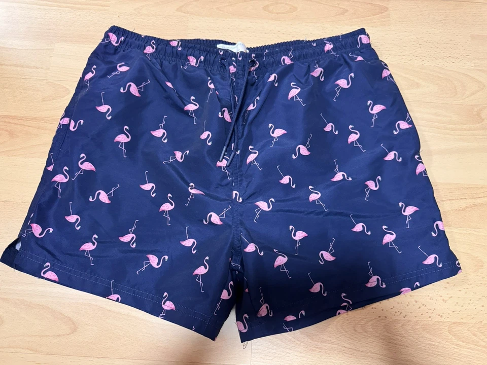 PRIMARK Herren Men's Badehose Badeshorts SwimWear Shorts Trunks Gr. L Flamingo