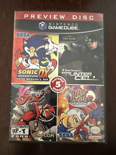 Nintendo Gamecube Preview Disc Sonic Adventure/Viewtiful Joe/Billy Hatcher CIB