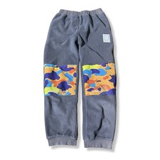 Bape Kids Camo Block Fleece Jogger Panda Kids Size 5-6 Y Green Streetwear