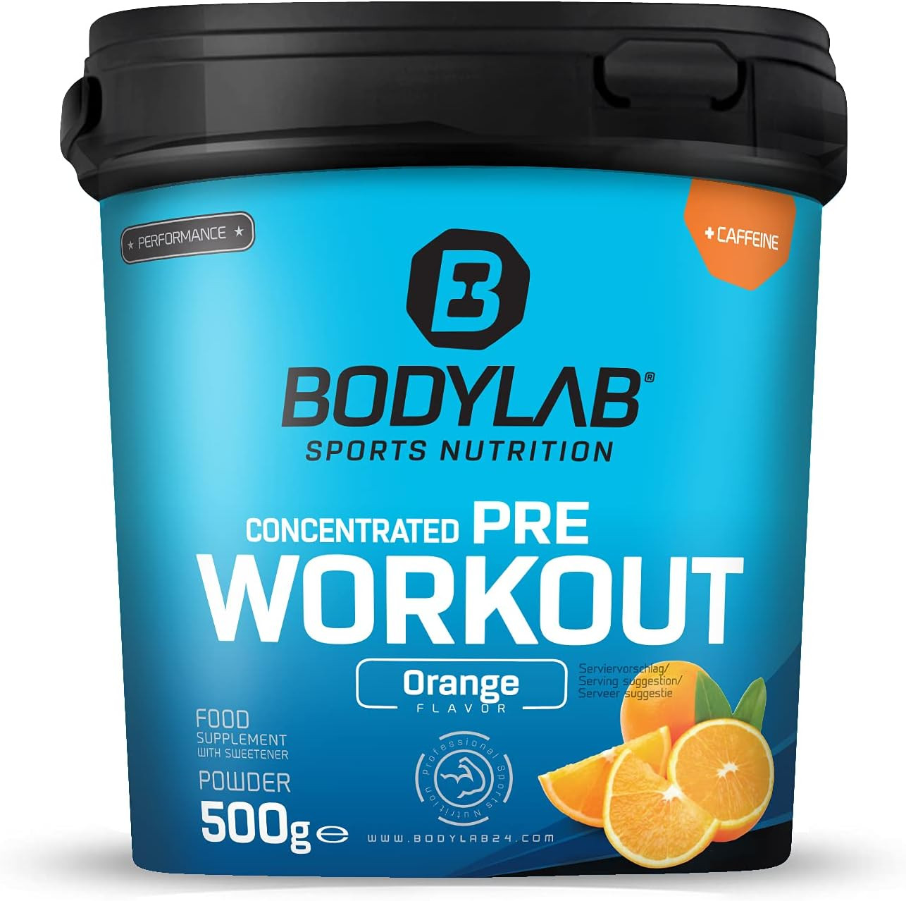 Integratore Pre-Workout Arancia 500g con Creatina Monoidrato
