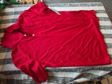 Cat  Jack Youth Boys XL Short Sleeve Performance Uniform Polo Shirt in Red
