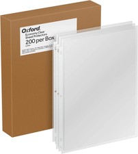 Oxford Sheet Protectors, Clear Finish, Page Protectors for 200 - Pack,