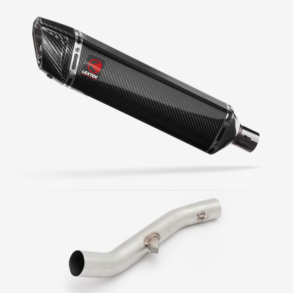 Lextek SP7C Exhaust 400mm High Level with Link Pipe for Yamaha YZF R6 (17-22)