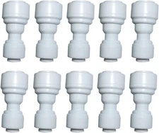 Reducing Straight Union 3/8" to 1/4" Quick 10 Count (Pack of 1), Copper 