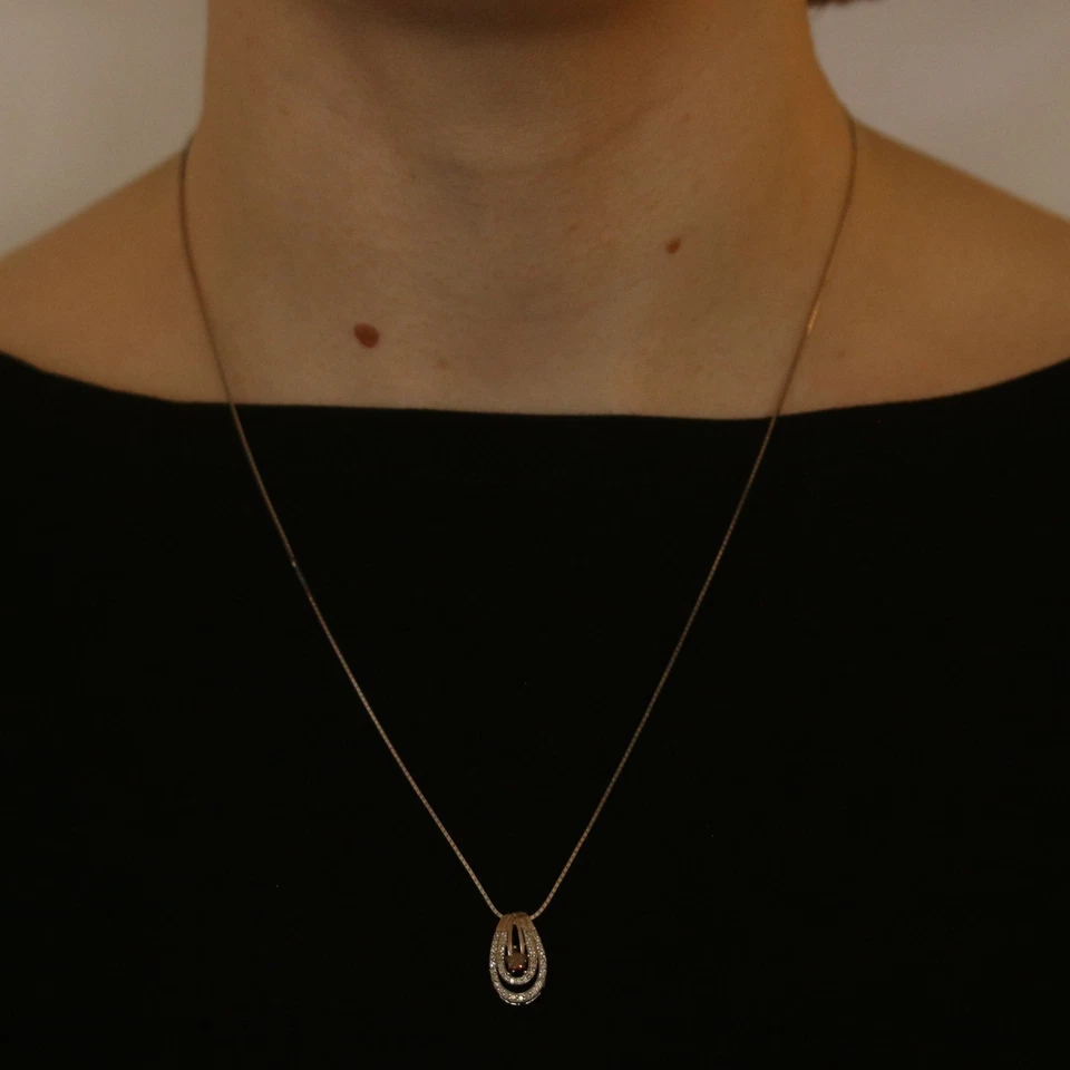 White Gold Fancy Deep Brown Diamond Pendant Necklace 19 3/4" - 14k Star .54ctw - Image 3 of 4