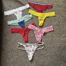 Lot Of 7 Victorias Secret Thong Panties Lace Coquette Y2K 2000s Size Medium