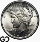 1922 Peace Dollar, Cartwheel Luster, Choice BU++