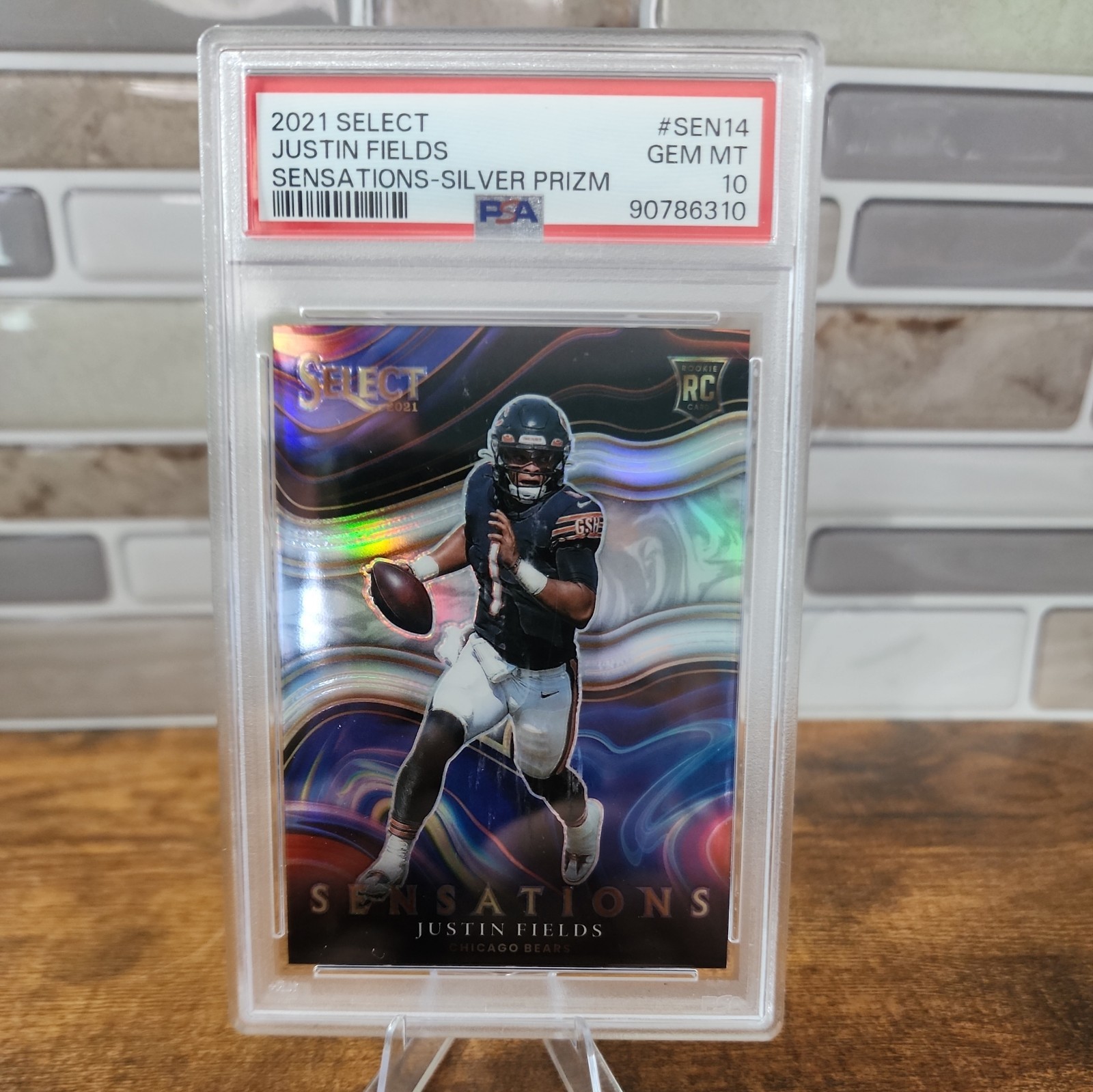 2021 Justin Fields PSA 10 Select Sensations Silver Prizm #SEC14