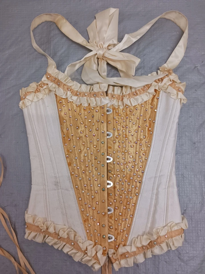 Corsé Dorado Cosplay Gótico Steampunk Con Cordones Pequeño Foto 4 de 4