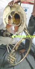 SOUSAPHONE 16" BELL SIZE OF PURE BRASS METAL IN GOLDEN CASE BOX FREE SHIPPING