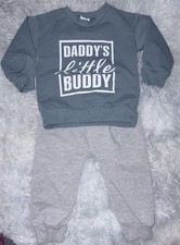 Baby Boys “Daddy’s Little Buddy” Tracksuit Size 0-6 Months, Excellent Condition