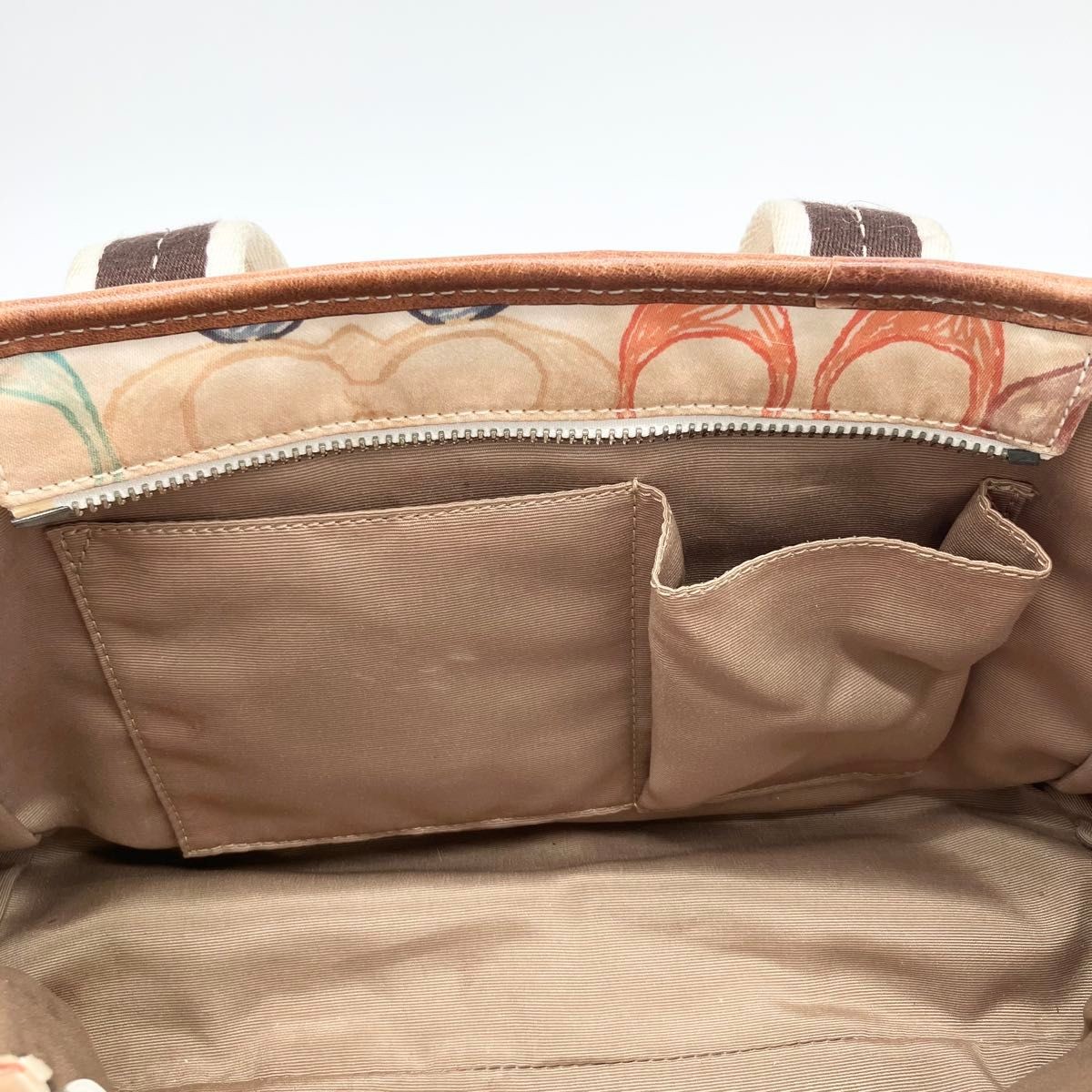COACH Handbag Patchwork Canvas Multicolor Leather… - image 19