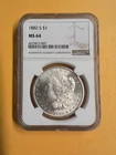 1882-S Morgan Silver Dollar, San Francisco Mint Issue, NGC MS64