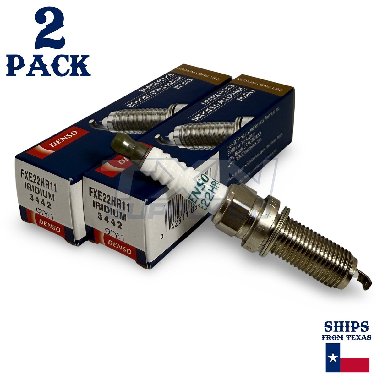 2 Pack Denso 3442 Iridium Long Life Spark PlugsÂ FXE22HR11 | eBay