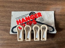 Vintage Beige Plastic Hanger Clips Set Of 4 Hanger Converter Original Package