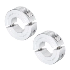 2pcs Double Split Shaft Collar 5/8" Bore Aluminum Clamping Collar 1-5/16" OD